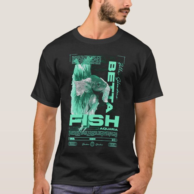 Camiseta Dueño de peces Betta ropa urbana moderna (Anverso)