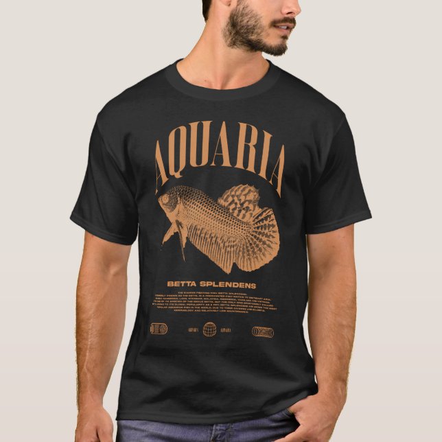 Camiseta Dueño de peces Betta ropa urbana moderna (Anverso)