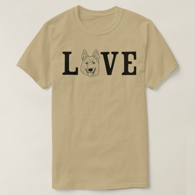 Camiseta Dueño de perro ama a Shepsky  (Diseño del anverso)