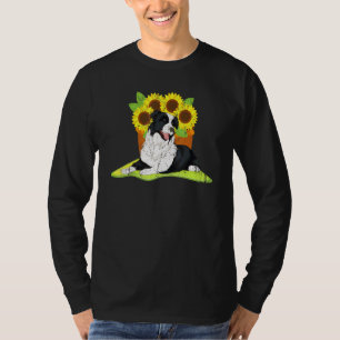 Camiseta Dueño de perro amarillo girasol crudo collar de bo
