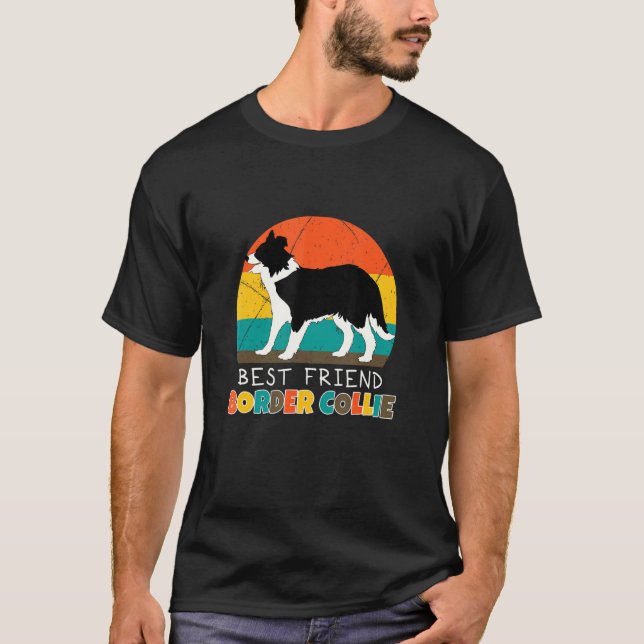 Camiseta Dueño de perro amigo Border Collie (Anverso)