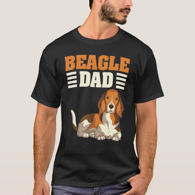 Camiseta Dueño de perro Beagle Dad Animal Mascota Daddy Dog (Anverso)