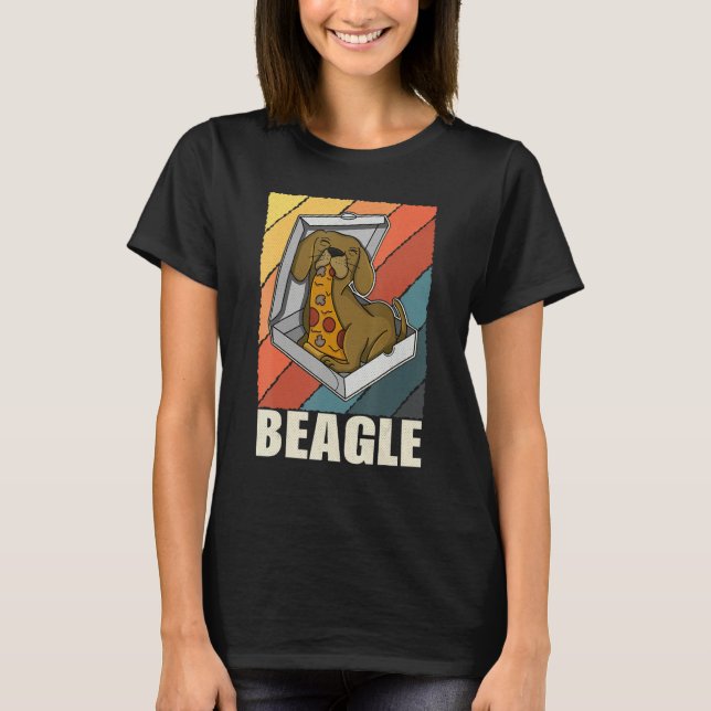 Camiseta Dueño de perro Beagle Pizza Pasear cachorro 16 (Anverso)