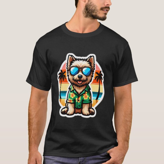 Camiseta Dueño de perro Cairn Terrier Vibraciones de verano (Anverso)