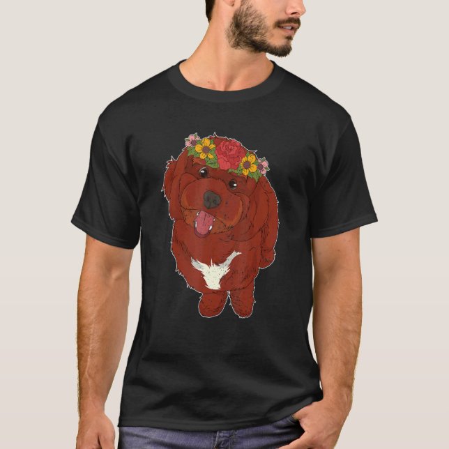 Camiseta Dueño de perro Cavapoo lindo Animal Jardín Flores  (Anverso)