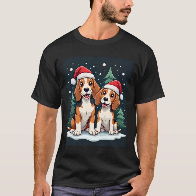 Camiseta Dueño de perro de Beagle Navidades Navidad Navidad (Anverso)