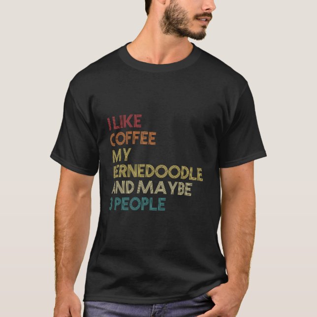 Camiseta Dueño de perro de Bernedoodle Café Amantes Cita Vi (Anverso)