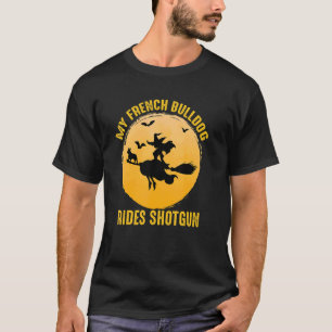 Camiseta Dueño de perro de Bulldog francés monta Hallo