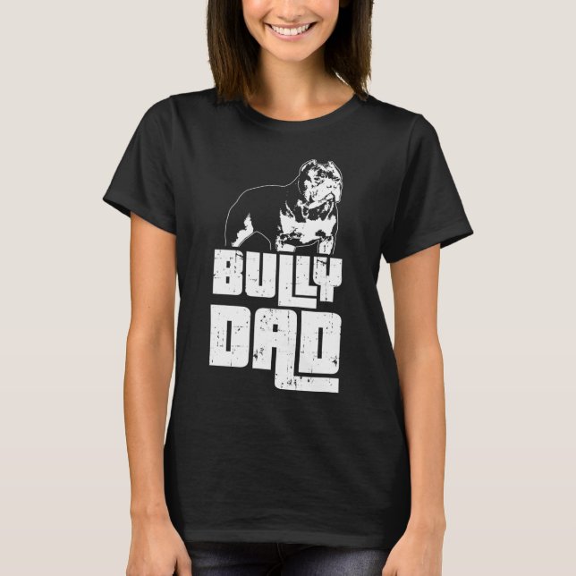 Camiseta Dueño de perro de Bully Dad American (Anverso)