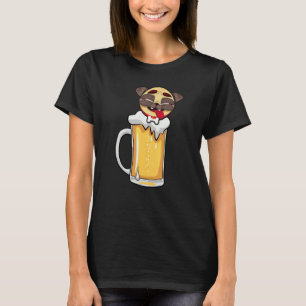 Camiseta Dueño de perro de cerveza Pug Beer Pitcher Beber G
