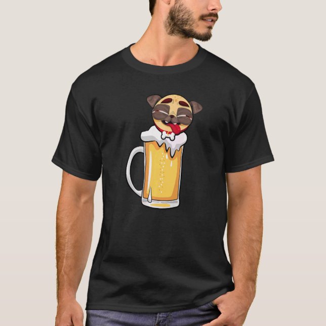 Camiseta Dueño de perro de cerveza Pug Beer Pitcher Beber G (Anverso)