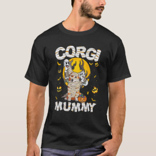 Camiseta Dueño de perro de Halloween  Corgi galés Momia Mam