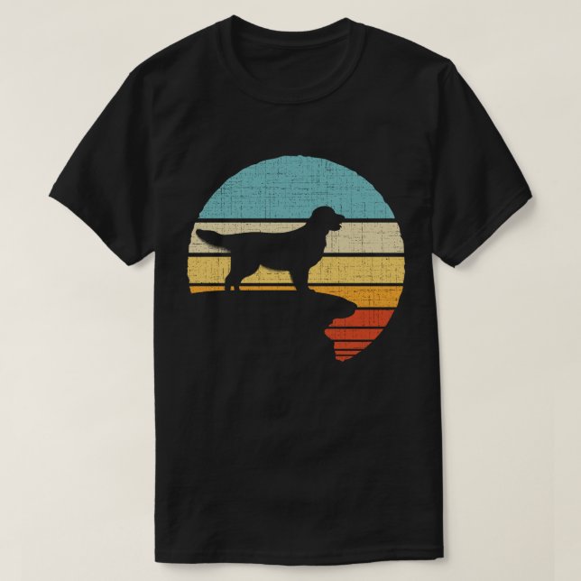 Camiseta Dueño de perro de los años 70 del Golden Retriever (Diseño del anverso)