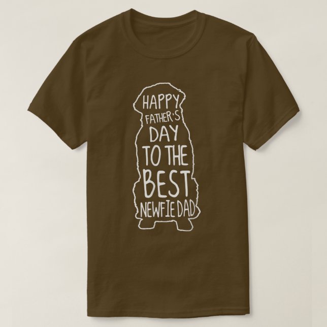Camiseta Dueño de perro de Terranova feliz día del padre (Diseño del anverso)