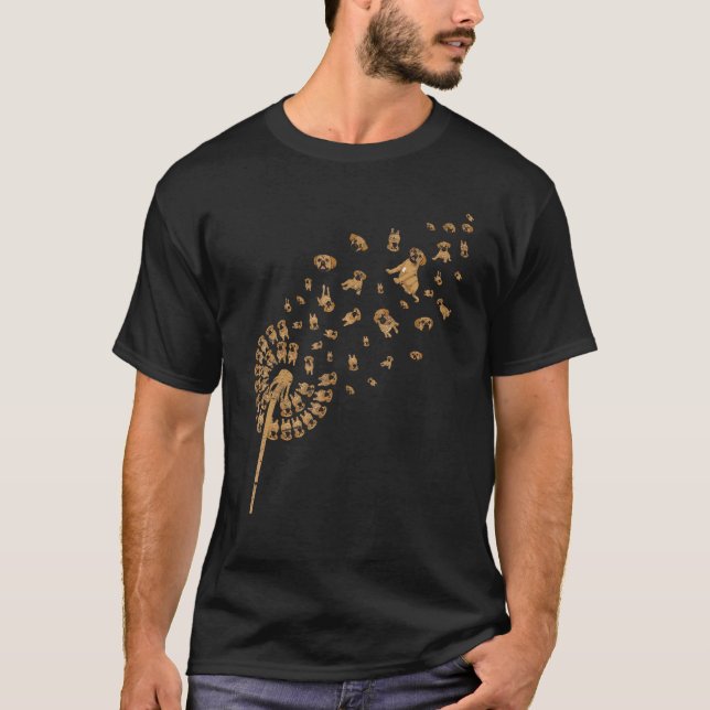 Camiseta Dueño de perro diente de león Mascota Animal Perro (Anverso)