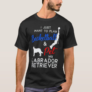 Camiseta Dueño de perro divertido baloncesto Labrador Retri