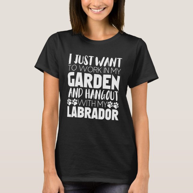 Camiseta Dueño de perro labrador de jardín (Anverso)