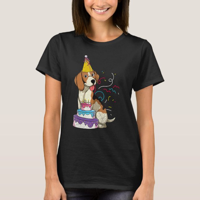 Camiseta Dueño de perro Mascota fiesta de cumpleaños Beagle (Anverso)