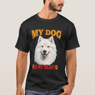 Camiseta Dueño de perro mascota Samoyed Diseño de acuarela