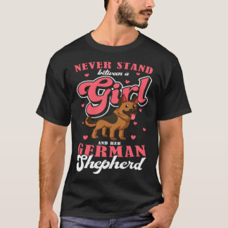 Camiseta Dueño De Perro Nunca Se Encuentra Entre Un Chica Y