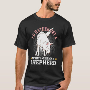Camiseta Dueño de perro pastor alemán blanco
