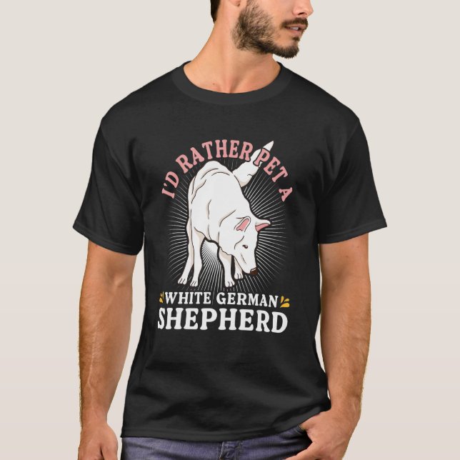 Camiseta Dueño de perro pastor alemán blanco (Anverso)