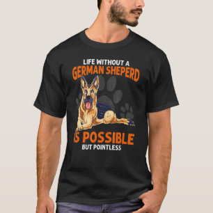 Camiseta Dueño de perro pastor alemán lindo gráfico de anim