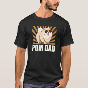 Camiseta Dueño de Perro Pomerania Padre Pom Hombres