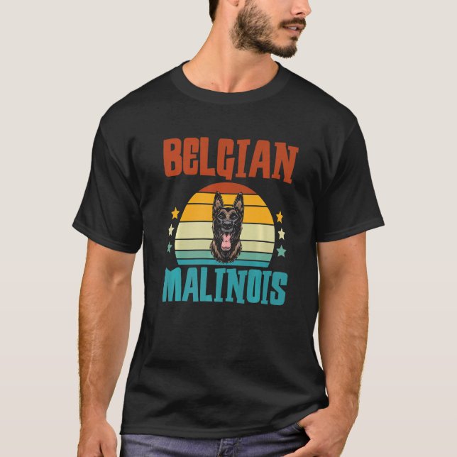 Camiseta Dueño de perro Raza de perro Par Malinois belga (Anverso)