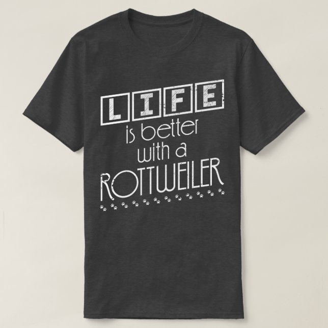 Camiseta Dueño de perro Regalo de amor Perros Rottweiler (Diseño del anverso)