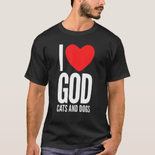 Camiseta Dueño de perros Citas religiosas Tema I Love God C