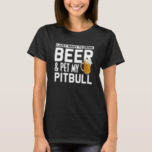 Camiseta Dueño de Pitbull Perro Bebe Cerveza Mascota Mi Hum