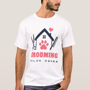 Camiseta 🐾 Dueño de Salón de Aseo Equipo de Spa para Masco
