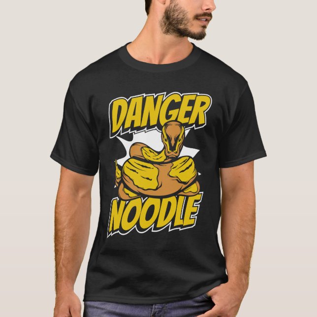Camiseta Dueño de serpiente Danger Noodle Serpiente  Plátan (Anverso)