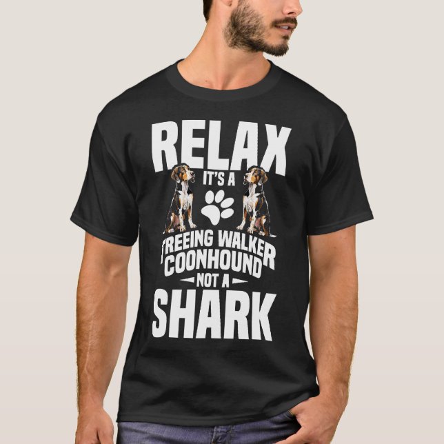 Camiseta Dueño de Treeing Walker Coonhound Cachorro Relájat (Anverso)
