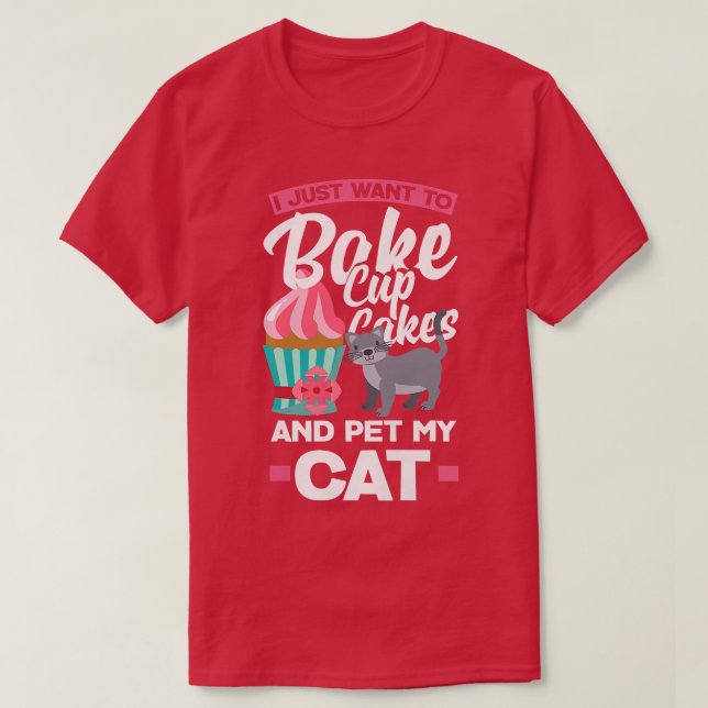 Camiseta Dueño de un gato para las mujeres que hacen pastel (Diseño del anverso)