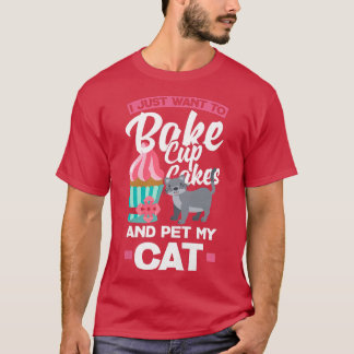 Camiseta Dueño de un gato para las mujeres que hacen pastel