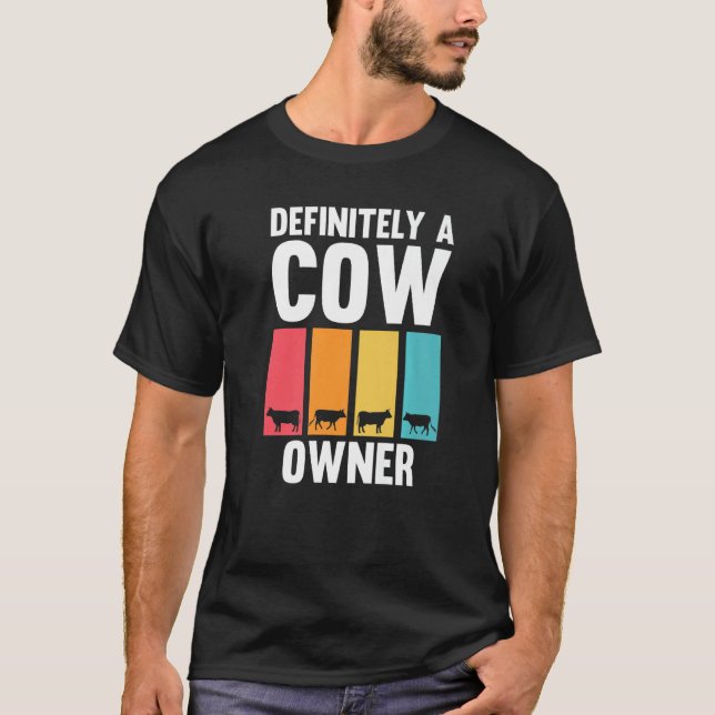 Camiseta Dueño de vaca definitivamente granja de vacas (Anverso)