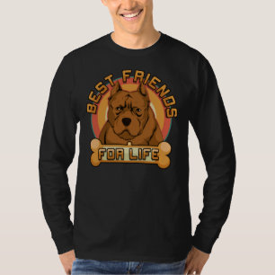 Camiseta Dueño del Bulldog Pit Bull Best Friends For Life P