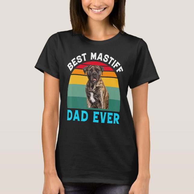 Camiseta Dueño del Mascota Bullmastiff Mejor Padre Mastiff (Anverso)