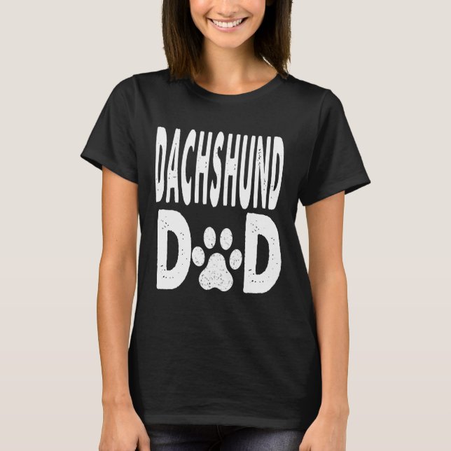Camiseta Dueño del perro Dachshund Dad (Anverso)