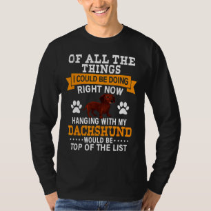 Camiseta Dueño del perro Dachshund Gif