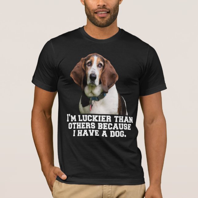 Camiseta Dueño del perro de los Hound de Basset, tengo más  (Anverso)