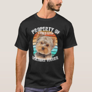 Camiseta Dueño del Yorkshire Terrier Yorkie Lover Retro Vin