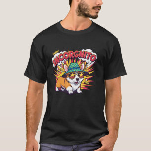 Camiseta Dueño Divertido de Corgi Galés Incógnito Mamá Papá