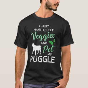 Camiseta Dueño Divertido de Perro Vegano Puggle Navidad Cum