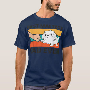 Camiseta Dueño maltés de perros mejor padre maltés 