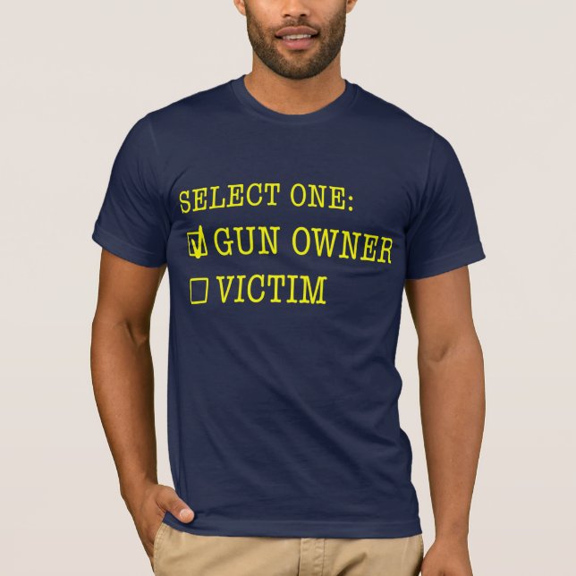 Camiseta Dueño o víctima de arma (Anverso)