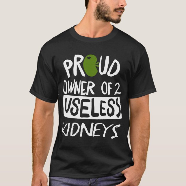 Camiseta dueño orgulloso de 2 riñones inútiles eléctricos (Anverso)