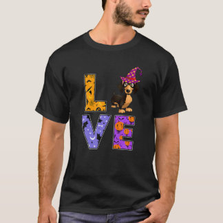 Camiseta Dueño retro de perro gracioso disfraz de Halloween